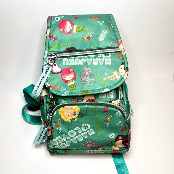 Harajuku Lovers Handbags - Gwen Stefani Harajuku Lovers Green Mermaid Mini Backpack